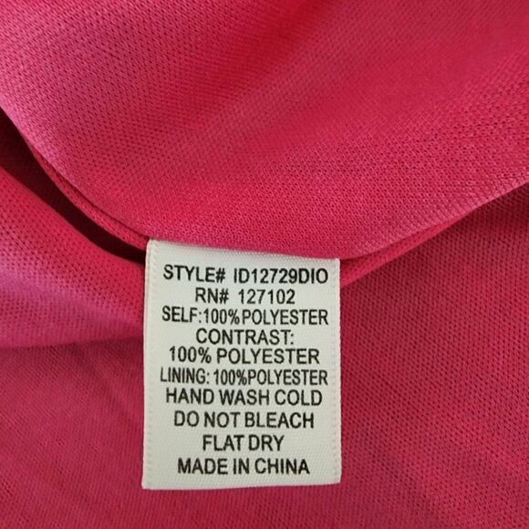 Pink Owl Sleeveless Shift Halter Back  Color Block Dress Size Small - Picture 7 of 8